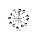 Shopline Colorful Balls Perpetual Motion Toy, Art Asteroid Desk Craft Ornament for Home Office Decoration
