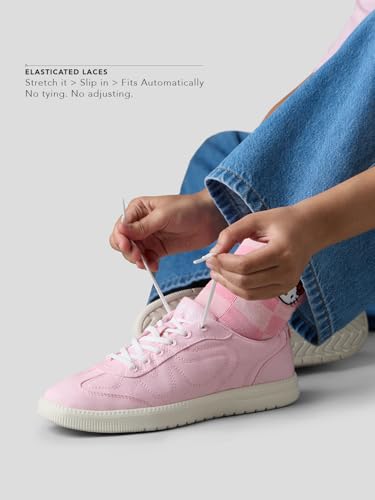 Image of The Souled Store UBZ Fly: Women and Girls Lace Up Sneakers Light Casual Canvas Shoe with EVA Midsole Durable EVA Outsole and Elasticated Laces Lightweight