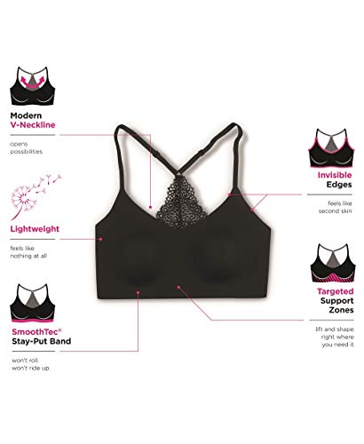 Maidenform Bra M Lace Racerback Pullover Wireless SmoothTec ComfortFlex Fit  Women's 