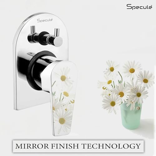 Image of Brass, Concealed Body High Flow Diverter With Exposed Part Kit | Bathroom Shower System | Bathroom Mixer | Chrome Finish (Aria)
