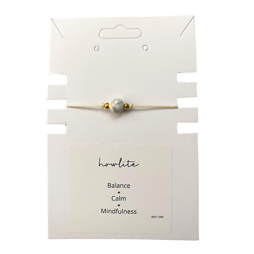 VIE Single Bead Wristlet, Howlite