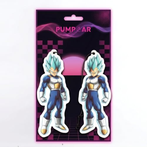Image of PumpCar car air freshener 2-piece double-sided vegeta Instinct hanging vanilla-scented for rearview mirror Car Interior Accessories Household Gifts Anime Manga Fans Saiyan Prince Truck SUV Home Office