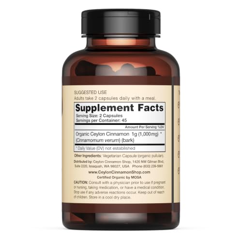 Ceylon Cinnamon Shop Organic Capsules