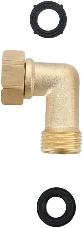 Garden Hose Elbow Connector,Thickening Solid Brass 90 Degree Hose Elbow For RV Water Hoses Residential Outdoor garden Faucets,3/4" FHT x 3/4" MHT (new 1pcs-90°) image 5