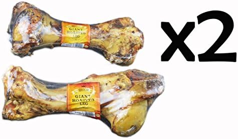 Dog Bone Giant Roasted Beef Leg Dog Food Dog Feeding Chew Treats Pack Of 2