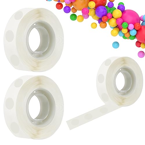 Natipo 600PCS Glue Balloon Dots, Removable Balloon Sticky Spots,Extra Strong Glue Balloon Dots Double Sided for Birthday Party Wedding Christmas Decorations and DIY Scrapbooking Craft.