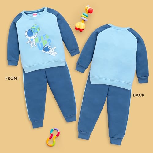 Image of LuvLap Baby Boys Full Sleeve Sweatshirt & Pyjama Set Pack of 1