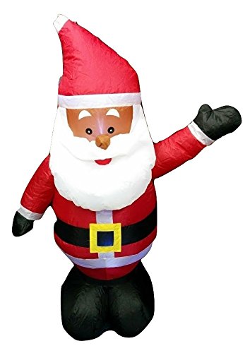 Nicky Bigs Novelties 4Ft African American Black Santa Claus 4' Inflatable 48 Inch Ethnic Christmas Holiday Yard Decoration #TOP1