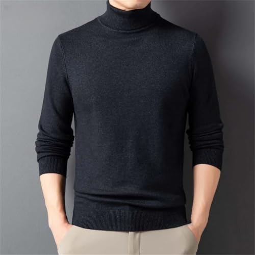 Men Cashmere Sweater High Collar Soft and Warm Pullover Knitted Sweater3