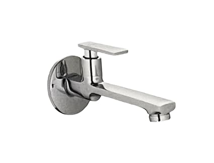 Longbody Bibcock Faucet/Tap for Bathroom, Washbasins & Kitchen Sinks with Glossy Finish