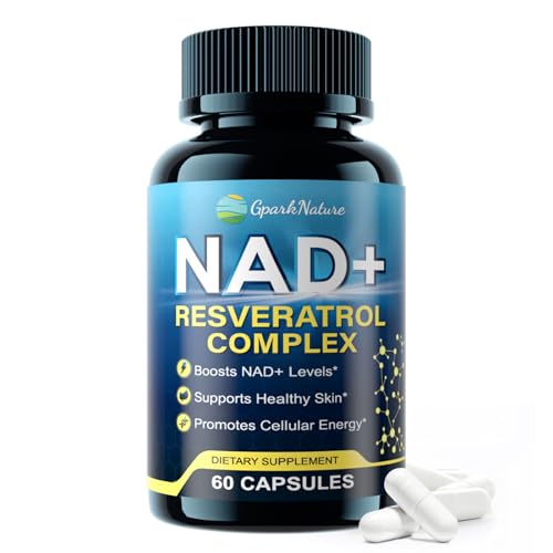 NAD+ Supplement – Liposomal NAD with Resveratrol, CoQ10, Urolithin A & Alpha Lipoic Acid – Advanced Anti-Aging & Cellular Repair Formula for Men & Women – 60 Capsules