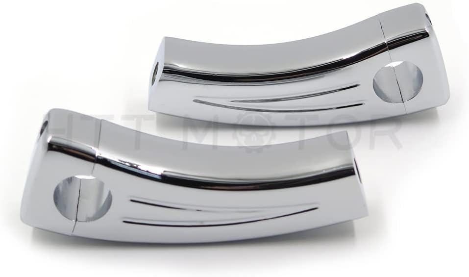 HTTMT - Handlebar Pullback Risers For universal bikes (1 Inch Bar) 4.5 Inches Motorcycle Chrome [P/N: XH6014-002]