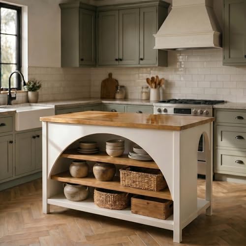 Christopher Knight Home Elle 56" Kitchen Island with Open Storage,
