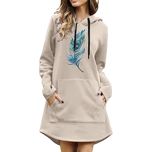 Damen-Langarm-A-Linie-Kleider-Tunika-Vintage-Oberteil-Valentinstag-Print-Weihnachts-Sweatershirts-Rundhalsausschnitt-Bequeme-Fashion-Oversize-Streetwear-Freizeit-Langarm-Soft-Oversize-Hoodie
