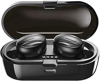 Xawy Headphones, 5.0 Wireless Earphones in Ear Stereo Sound Microphone Mini Earbuds with and Portable Charging Case for iOS Android PC XA-5