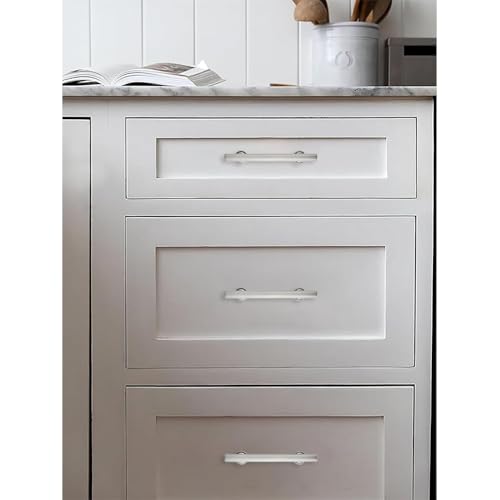 ZAUYX 10 Pack 3 inch(76mm) Hole Center Brushed Nickel Cabinet Pulls Square Cabinet Handles Solid Heavy Duty Pulls for Kitchen Dresser Closet & Bathroom Cabinets Hardware by ZAUYX - Image 6
