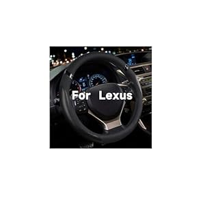 Steering Wheel Cover Customized Fit for Lexus RX270 RX330 RX350 RX400h ES200 ES300h NX200 NX300 NX350h UX200 UX260h UX300h GS300 GX350 IS300 IS350 IS200t CT200t (Black)