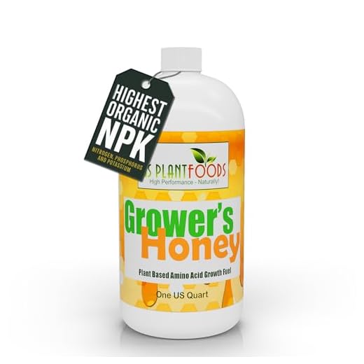 Grower's Honey Plant Based Amino Acid Plant Growth Fuel for Huge vegetative Growth, Bigger Flowers, Jumbo Fruits and Vegetables 1 Quart Concentrate
