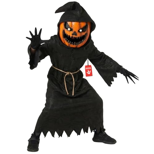 Morph Déguisement Enfant Épouvantail Citrouille, Costume Epouvantail Enfant, Deguisement Halloween Garcon XL