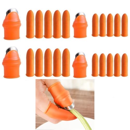 Jieddey Silicone Thumb Knife,2 Set Men Thumb Knife Harvesting Tools