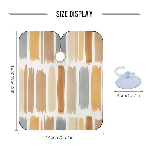 Capa de corte de cabello Qilmy Morandi Stripe 140x165 cm miniatura 2