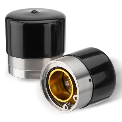 Racewill 1.98 Trailer Wheel Bearing Protectors Chromed Stainless Steel Axle Bearing Protective Kit with Dust Cap & Auto Check for Boat Trailer Utility Trailer Snowmobile RV and ATV - 2 Pack