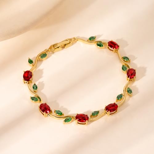Image of SALVE Coquette Golden Tulip Bracelet for Women Stylish | Anti Tarnish Jewellery for Women, Hand Wristlet for Girls | Aesthetic Accessories for Girls, Valentine's Gift for Girlfriend