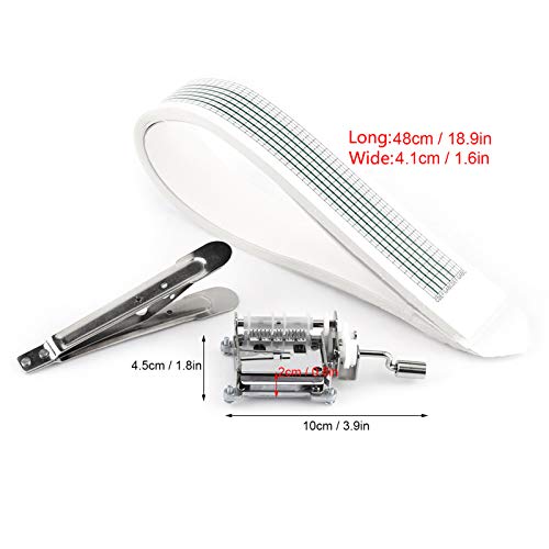 Miniatura 3 de Ch,Diy Music Box Mechanism,Kikkerland,Make The Tune Yourself Music Box,Kikkerland Music Box,Diy Music Box Diy Tune Hand Crank 15 Note Music Box Movimiento Perforadora 20 Cintas De