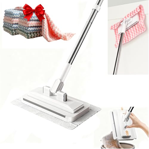 Image of Mini-Sized Snap Mop with 10 Reusable Cloths for House Cleaning