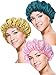 Blulu 3 Pieces Sleep Cap Satin Bonnet Night Head Cover Sleeping Soft Hair Turbans for Women and Girls (Style Set 2)