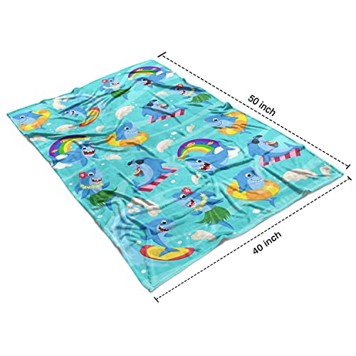 Shark Blanket For Boys Kids Girls Baby Adult Shark Gifts For Shark Lovers Super Soft Fleece Throw Blanket For Bed Sofa Travel #TOP4