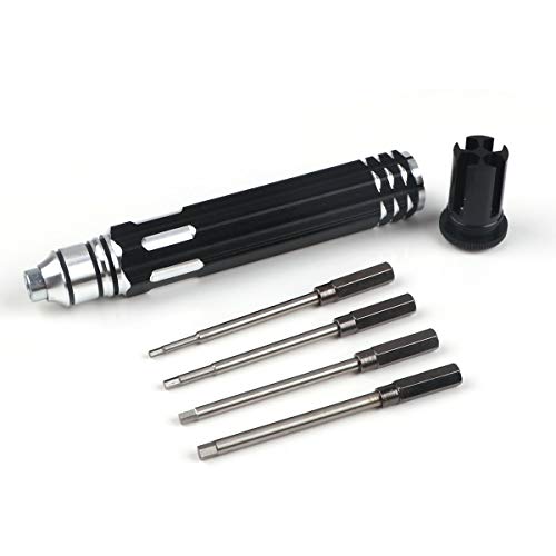 FPVERA 4 in 1 Hex Screw Driver Tools Kit for RC Helicopter RC Boat Rc Cars, Metal 1.5mm 2.0mm 2.5mm 3.0mm Screwdrivers Tools Kit