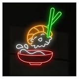 LEMST Luci al Neon Da Parete Insegna Al Neon Sushi Con Salsa, Ristorante Giapponese, Attività Commerciale, Negozio Di Alimentari, Decorazione, Luminosità Regolabile, Luce 50cm