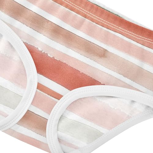 GuoChe 1-piecing Hip Design Panties Briefs Underwear for Girls Colorful Striped Pattern in Sizes 2T,3T, 4T, 5T, 6Y and 8Y4