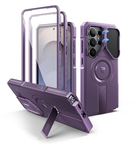 Dexnor Magnétique Coque pour Samsung Galaxy S26 Ultra avec Couverture de Caméra & Support Réglable & Film de Protection d'écran intégré, Robuste et...