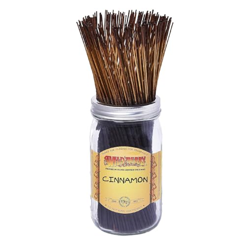 Wild Berry Incense Sticks - Cinnamon - Spicy and Warm Cinnamon Scent - Hand Dipped in the USA (100 Count)