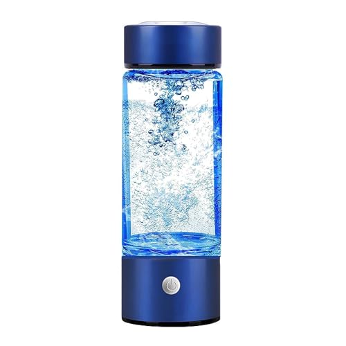 2025 New Hydrogen Water Bottle, Portable Hydrogen Water Ionizer Machine, Rechargeable Hydrogen-Rich Water Glass Cup – Ideal Gifts for Husband, Wife, Family, Friends, Travel(Blue)