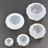5 Style Diamond Shape Epoxy Mold DIY Resin Multifaceted Diamond Making Silicone Mold Kit