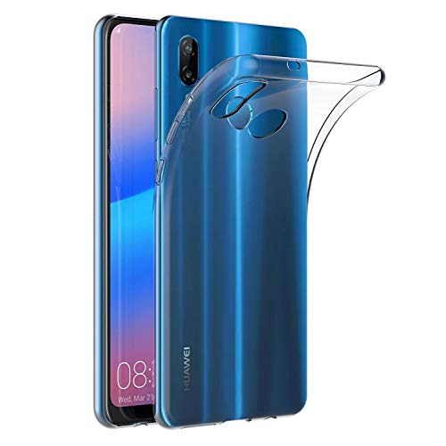 Image of COVERBLACK Soft Rubber Silicon Clear Back Cover Compatible Model for Huawei Nova 3e - Transparent