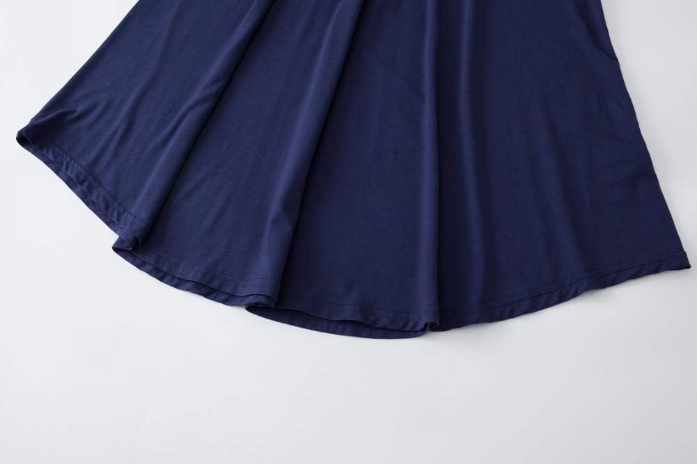 Women's Causual Tunic Top Flowy T Shirt for Leggings Large Navy