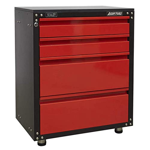 Image of Sealey American PRO® 665mm Modular 4 Drawer Cabinet with Worktop - APMS84