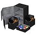 Ultimate Guard ugd010644 Double étui à Rabat 'n 'Tray Deck 160 + Taille Standard xenoskin Noir