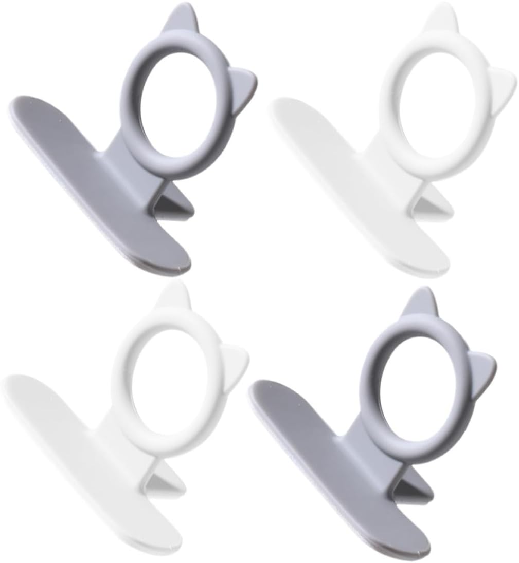 4pcs Silicone Toilet Seat Lifter Handle for Home Use with Decorative Function and Key Holder, Easy-to-use Toilet Lid Lifter for Hygienic Bathroom Accessory
