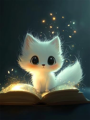 Broderie diamant kit complet grand format 110x150cm chaton mignon art