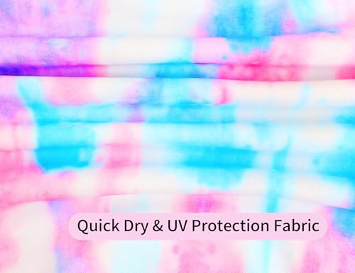 Image of Girls Bathing Suits Colorful Swimsuits with UPF 50 + Sun Protection Sleeveless Toddler Kids One Piece Swimwear