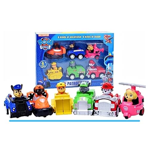 Brinquedo Patrulha Canina Kit 6 Carrinhos Fricção