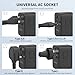 EPICKA Universal Travel Adapter, GaN International Plug Adapter with 3 USB-C 70W PD Fast Charging & 2 USB-A Adaptor All-in-one Wall Charger for USA EU UK AUS (TA-105 Pro, Black)