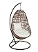Produktbild Home Deluxe - Polyrattan Hängesessel - Nido - inkl. Gestell, Sitz- und Rückenkissen | Hängestuhl Gartenschaukel Hängekorb