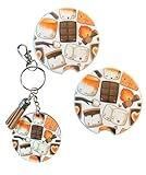 S’more Sandstone Car Coaster Set With Matching Keychain New