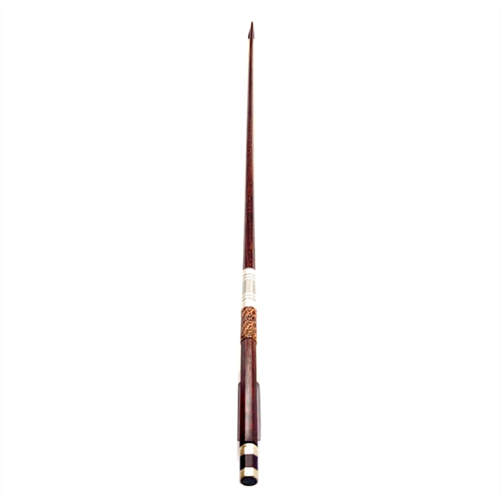 Arco violín 1pcs Strong Snakewood Letterwood Viola Bow, White Horsehair Horsetail, Rana De Madera